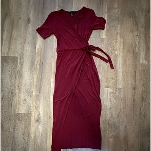 Burgundy wrap dress. Like new